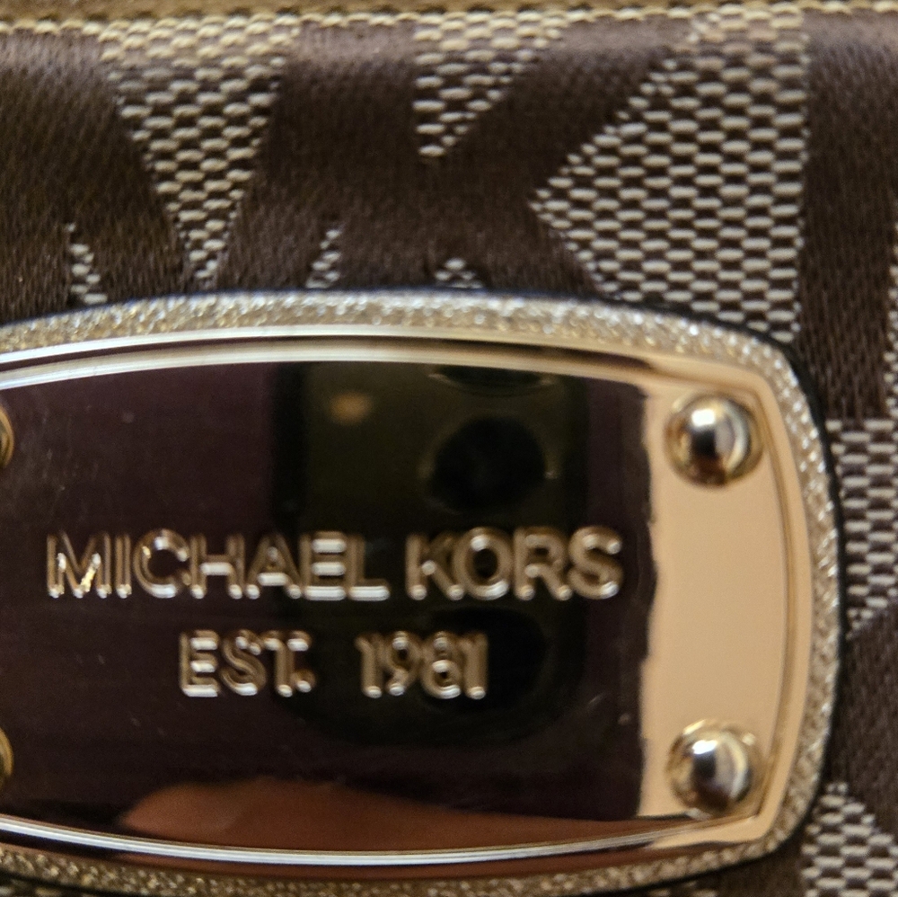 Kors Michael Kors Gold Canvas Mini Bag - Picture 3 of 5
